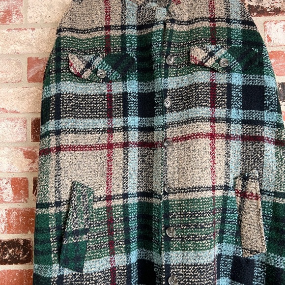COPY - Anthropologie Davis Plaid Capelet. One size. Side zips. Pockets. Mock ne… - Picture 3 of 3